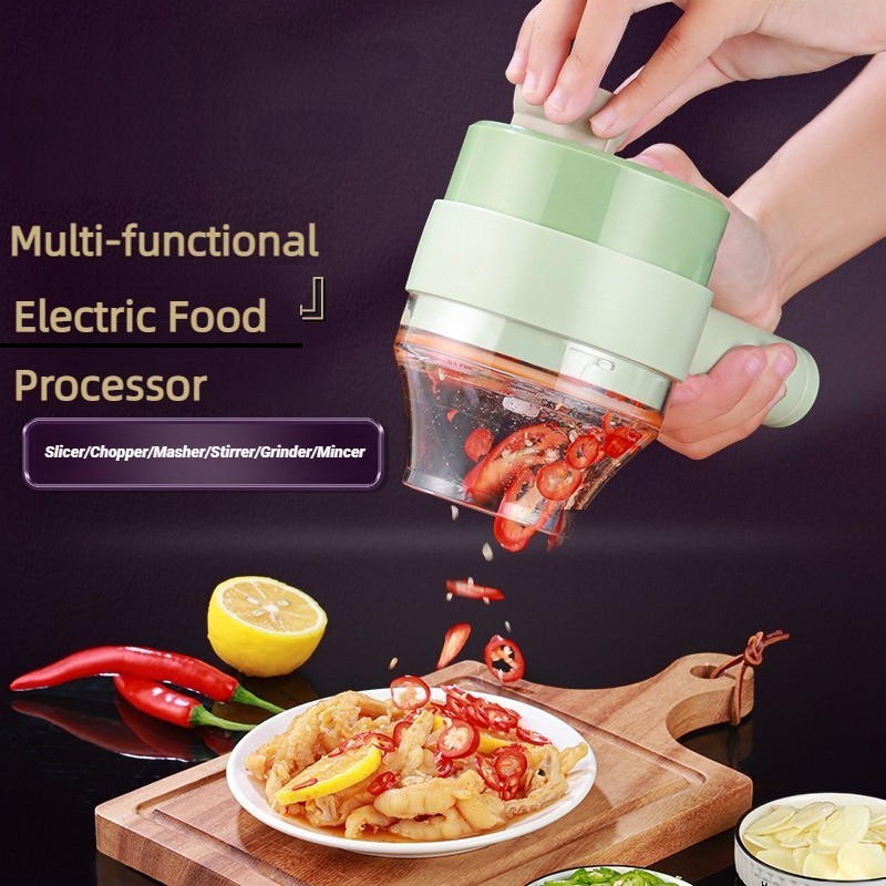 Kitchen Gadgets Gifts - Wireless Electric Food Processor Vegetable Cutter