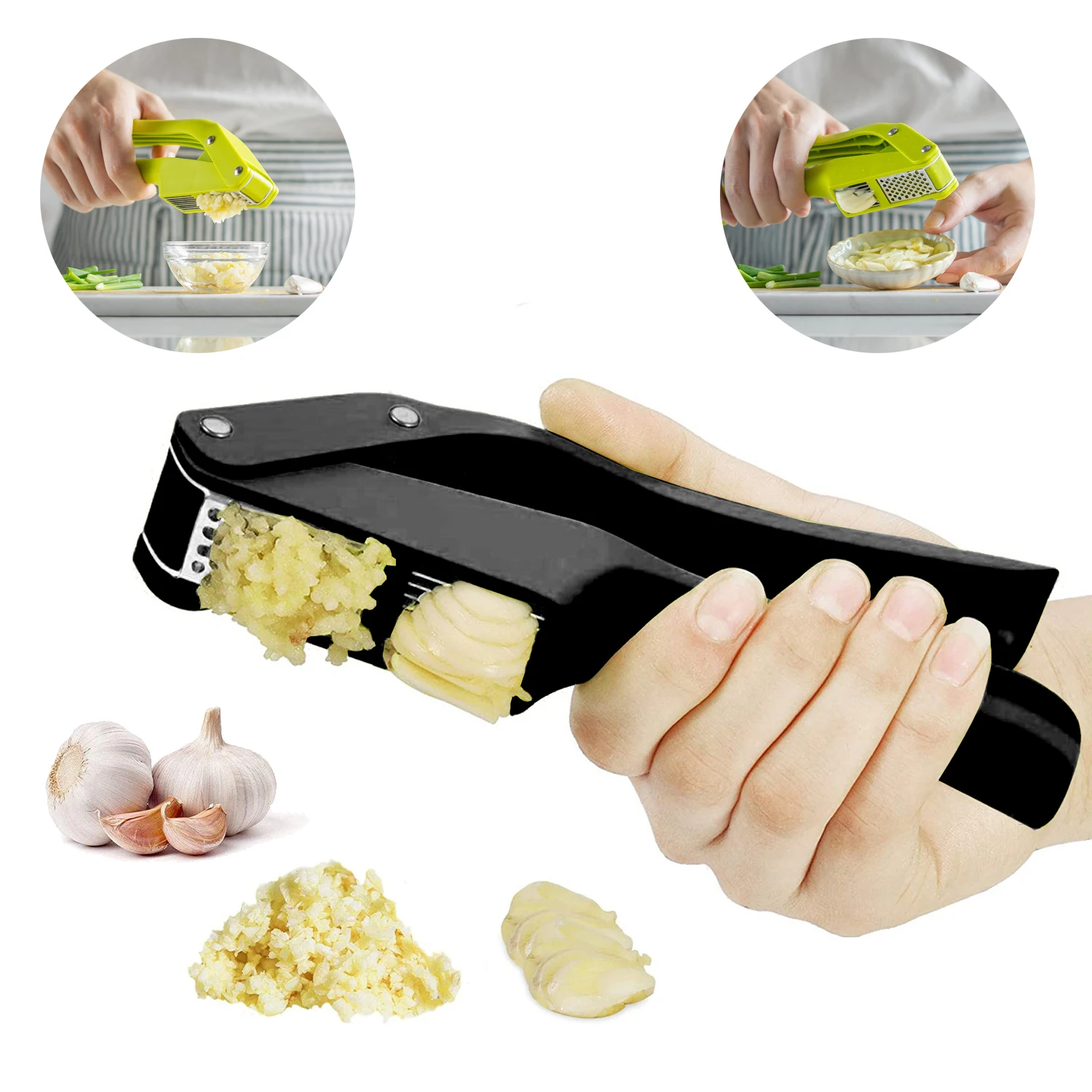 Kitchen Gadgets Gifts - 2 in 1 Garlic Ricer and