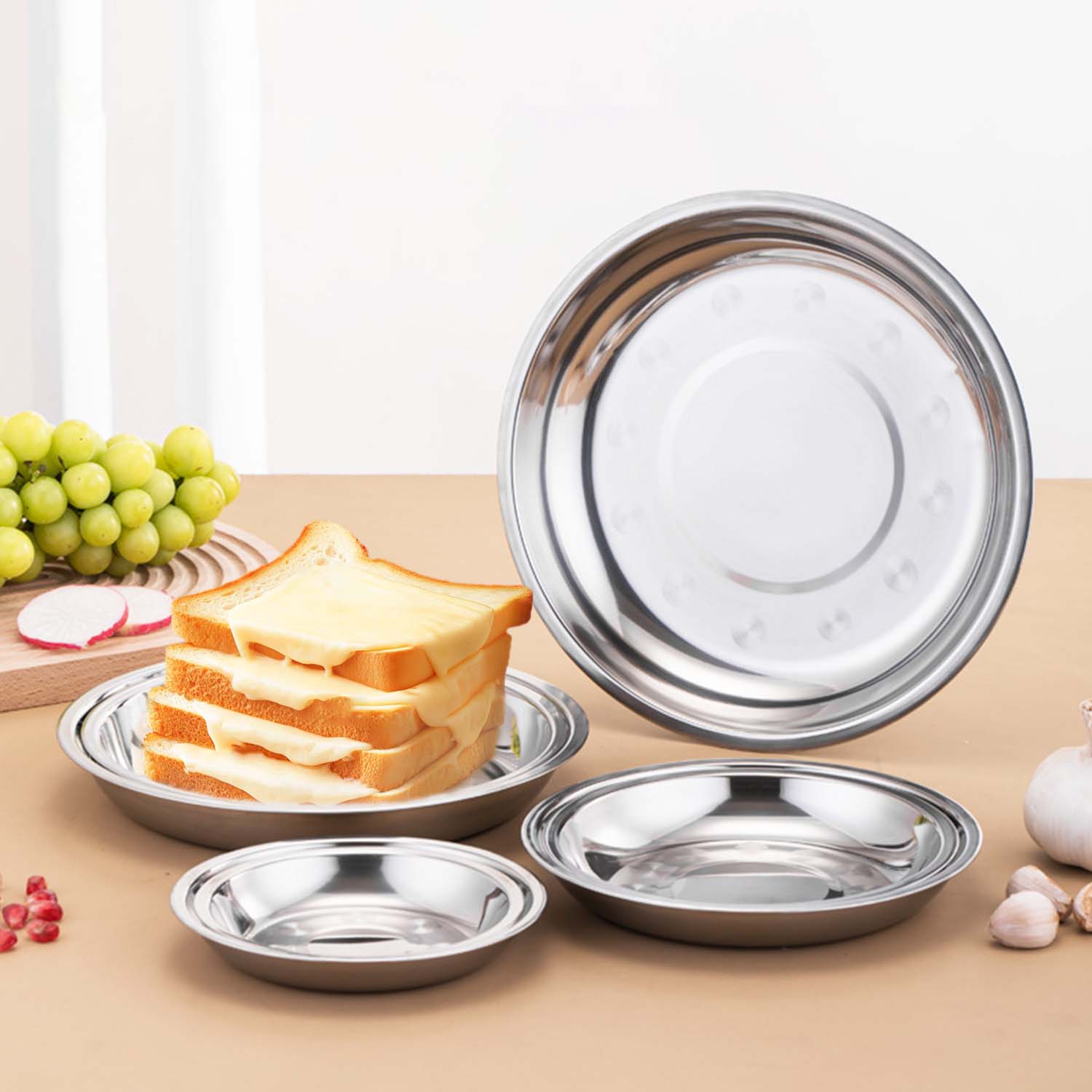 12cm Stainless Steel Round Pla - Salad Spinner ulasan dan harga
