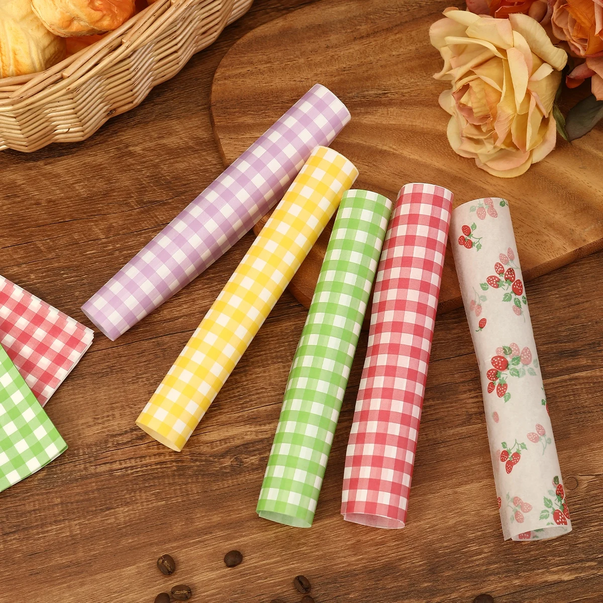 50Pcs Oilproof Wrapping Paper  - Kitchen Gadgets Gifts ulasan dan harga
