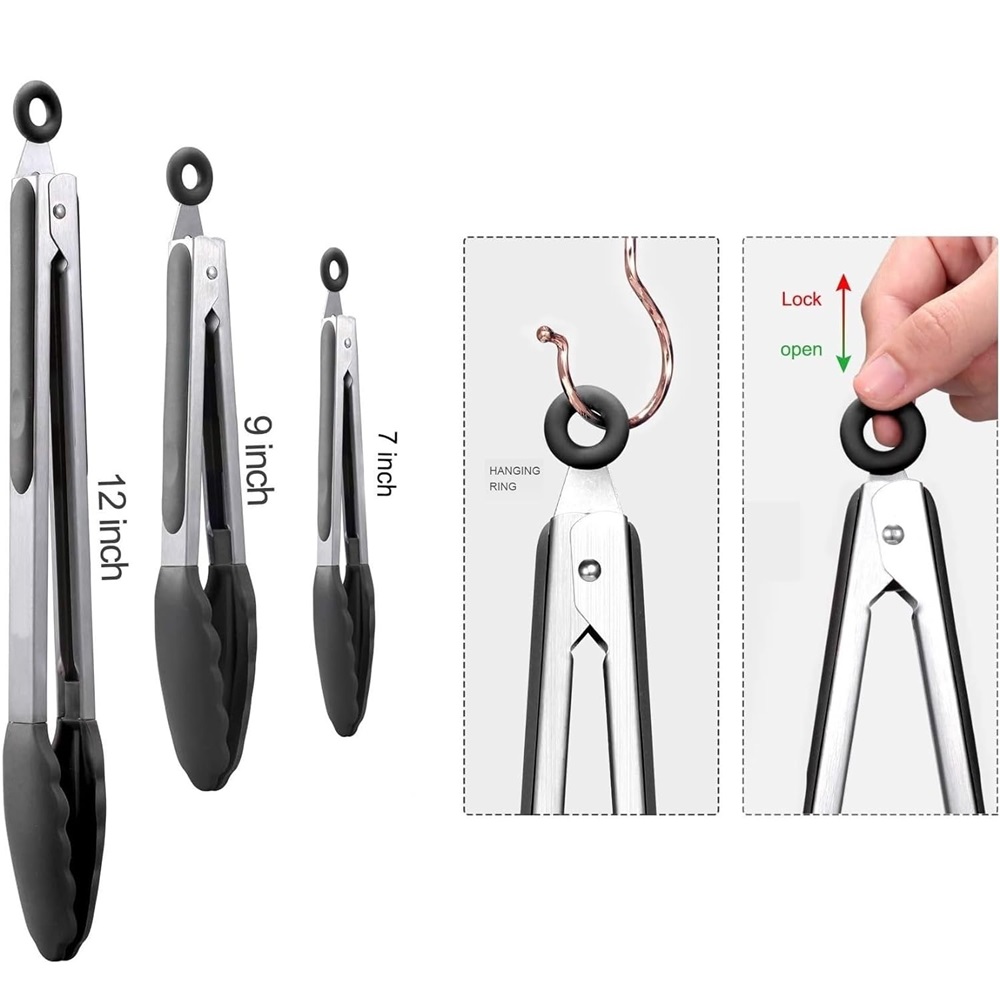 Silicone BBQ Grilling Tongs Ki - Kitchen Gadgets Gifts ulasan dan harga