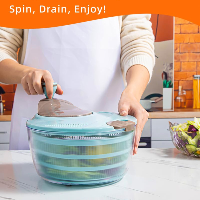 Lettuce Spinner with Double Dr - Salad Spinner ulasan dan harga