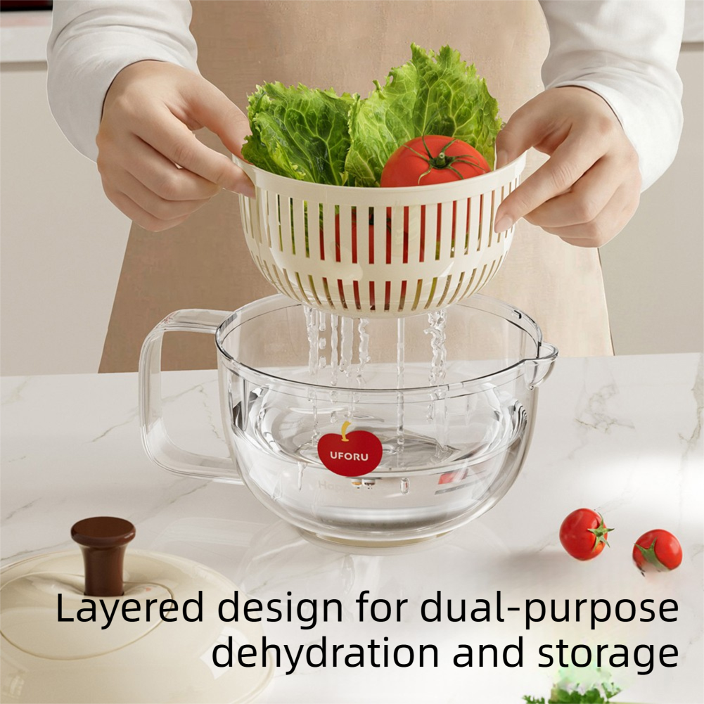 Hand-Cranked Rotating Drain Ba - Salad Spinner ulasan dan harga