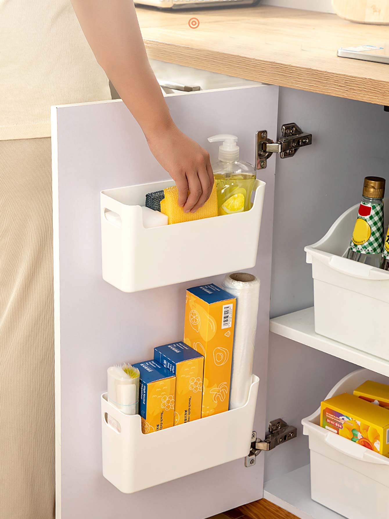 Punch Free Cabinet Door Organi - Kitchen Gadgets Gifts ulasan dan harga