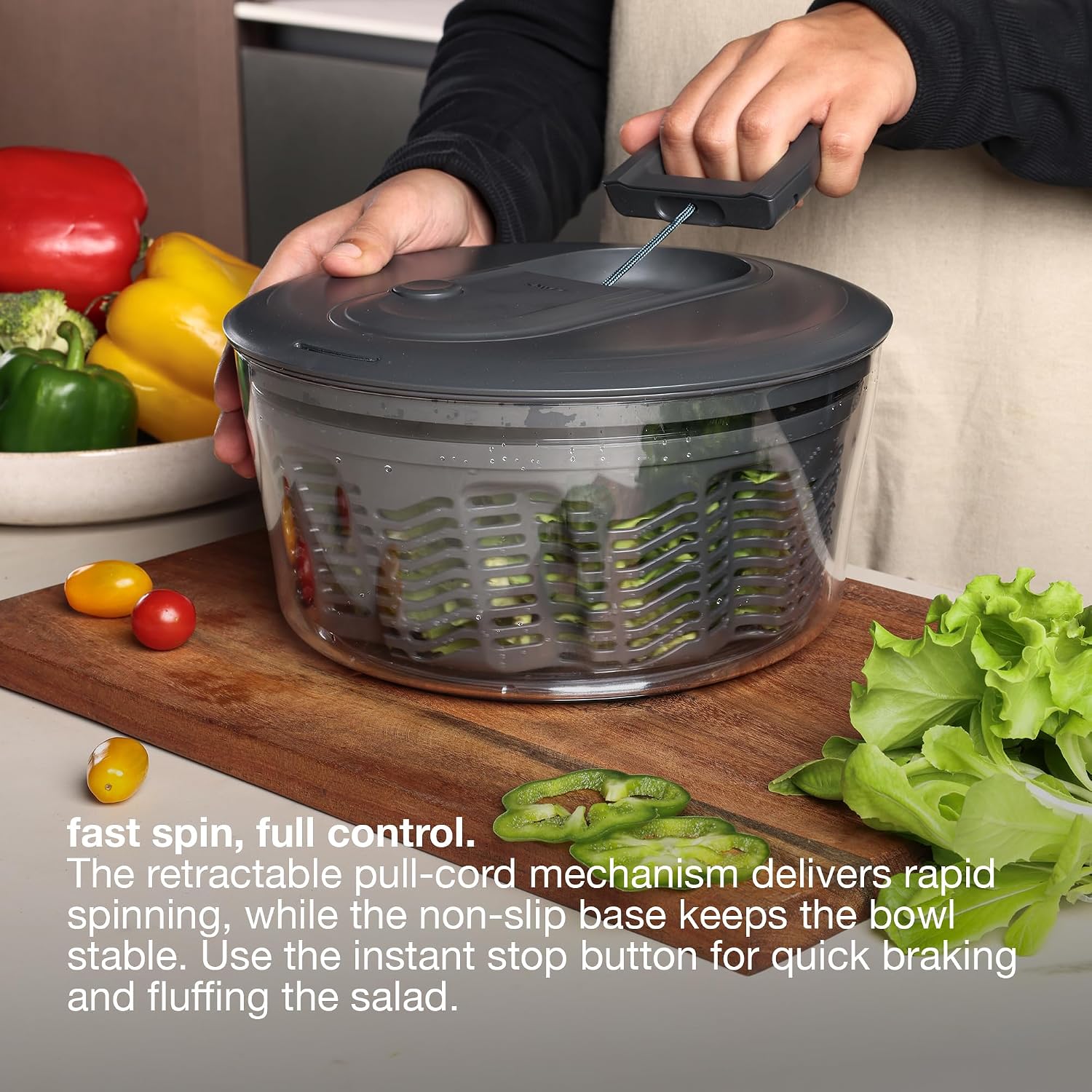 Small Pull‑Handle Salad Spinne - Salad Spinner ulasan dan harga